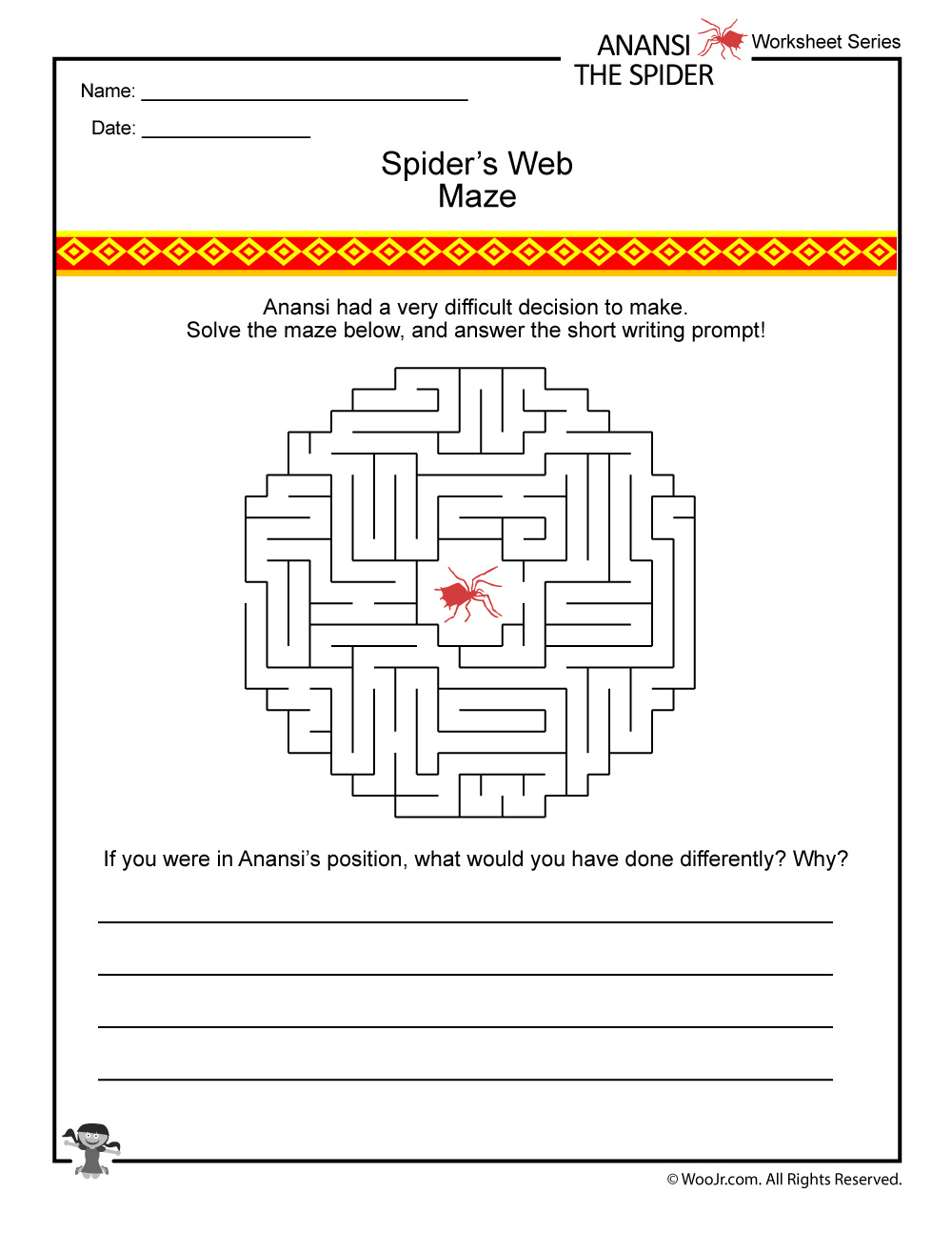 Download Anansi the Spider Activity Page | Woo! Jr. Kids Activities